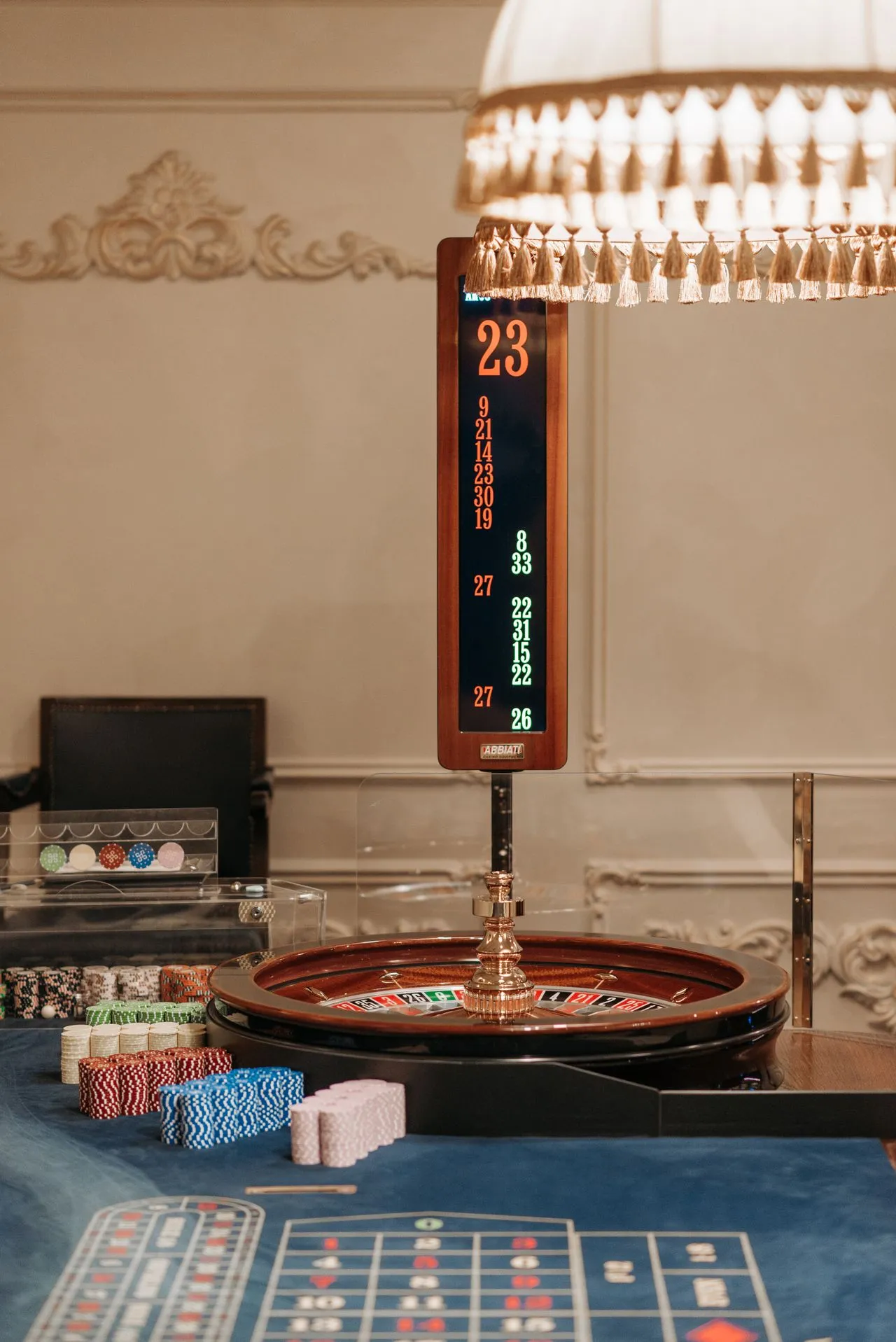Spillbord i hotellets casino